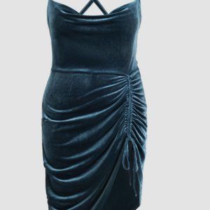 Blue Velvet Dress